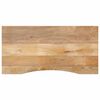 vidaXL Desk Top with Curve 110x50x2.5 cm Solid Wood Rough Mango
