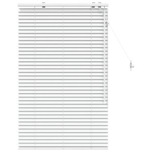 vidaXL Venetian Blind White 90 x 130 cm 35 mm Solid Paulownia Wood