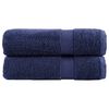 vidaXL Premium Shower Towels "SOLUND" 2 pcs Navy Blue 70x140 cm 600 gsm