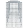 vidaXL Gabion Basket with Cover 500x100x150 cm Galvanised Iron