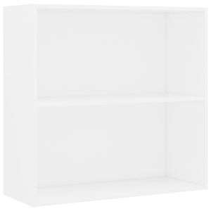 vidaXL Bookcase White 80x30x76,5 cm Engineered Wood