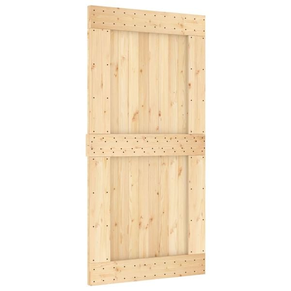 vidaXL Sliding Door with Hardware Set 100x210 cm Solid Wood Pine