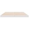 vidaXL Floor Bed Frame White 213.5 x 164 x 9 cm Solid Pine Wood