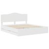 vidaXL Bed Frame with Drawer White 180 x 200 cm Engineer Wood