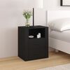 vidaXL Bedside Cabinet Black 50x36x60 cm Engineered Wood
