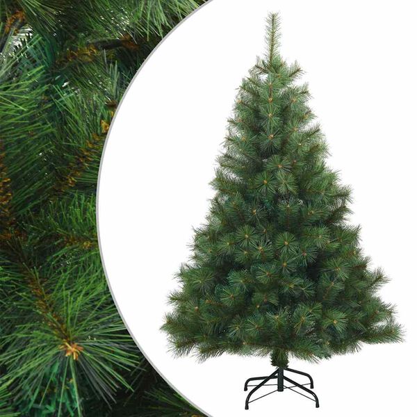 vidaXL Artificial Hinged Christmas Tree Green 120 cm PVC, steel