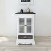 vidaXL Cabinet 2 Doors 1 Drawer White Wood