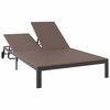 vidaXL Sunbed Reclining 1-person Brown 206 x 115 x 75 cm Poly Rattan