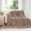 vidaXL Throw Blanket Camel 240 x 220 cm Fleece