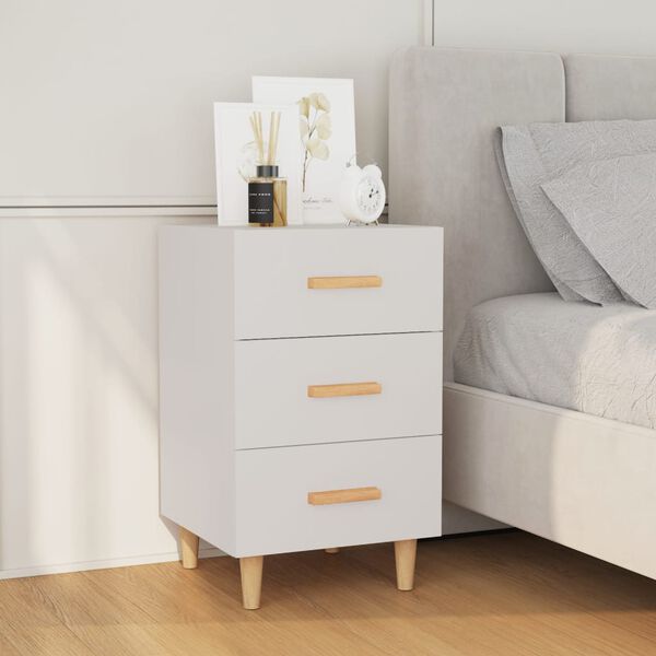 vidaXL Bedside Cabinet White 40x40x66 cm Engineered Wood