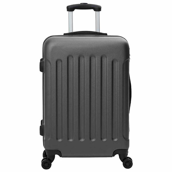 vidaXL Suitcase with Lock 3 pcs Dark Grey 50 x 31 x 78 cm ABS Plastic