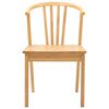 vidaXL Dining Chair 2 pcs Natural Solid Rubberwood