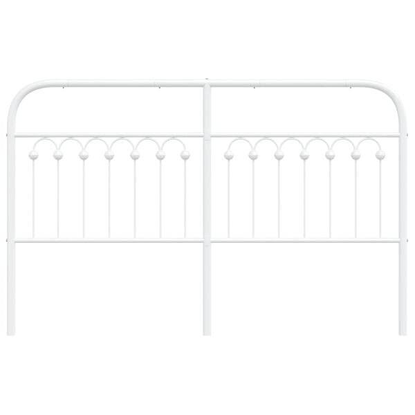 vidaXL Metal Replace Headboard White 160 cm