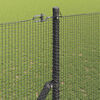 vidaXL Fence Post Grey 25 x 1.6 m (12 x 12 mm mesh) Steel and PVC