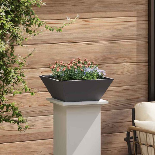 vidaXL Garden Planter 5 pcs Black 40 x 40 x 15 cm Cold-rolled Steel