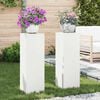 vidaXL Plant Stand 2 pcs White 24 x 24 x 75 cm Steel
