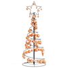 vidaXL LED Christmas Tree with Baubles 80 LEDs Warm White 120 cm