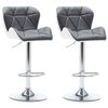 vidaXL Bar Stool 2 pcs Grey 44 x 48 x 105.5 cm Faux Leather