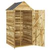 vidaXL Garden Tool Shed with Door 107x107x220 cm Impregnated Solid Wood Pine