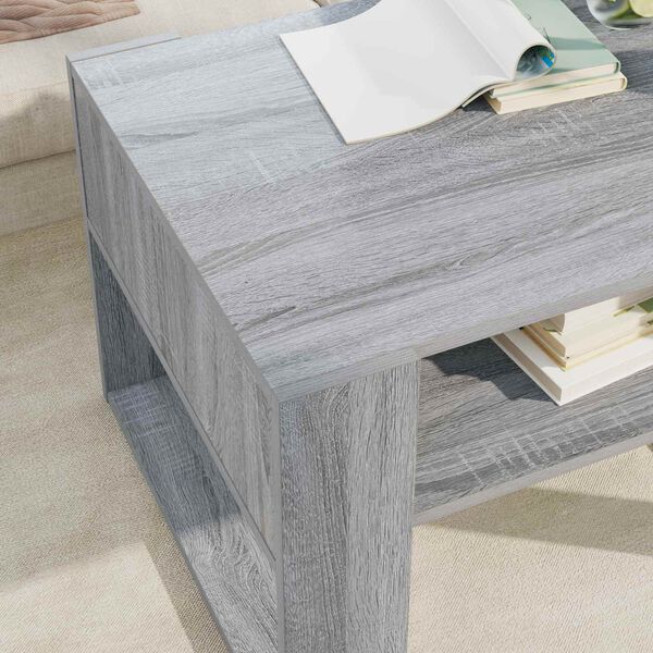 vidaXL Coffee Table Grey Sonoma 66 x 53 x 45 cm Engineered Wood