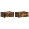 vidaXL Wall-Mounted Bedside Cabinet 2 pcs Smoked Oak 49 x 34.5 x 20 cm
