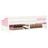 vidaXL Day Bed with 3 Drawers without Mattress IRUN White&Pink 90x200 cm