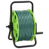 vidaXL Free Standing Green Hose Reel with Hose Fitting Set 0.5" 30 m PVC