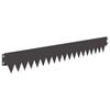 vidaXL Lawn Edging 10 pcs Length Height 103 x 15 cm Steel Black
