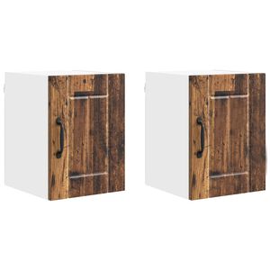 vidaXL Wall Cabinet LUCCA 2 pcs Old Wood 30 x 31 x 40 cm