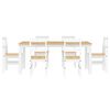 vidaXL 7 Piece Dining Set PANAMA White Solid Wood Pine