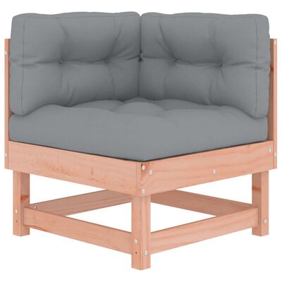 vidaXL Corner Sofa with Cushions Solid Wood Douglas