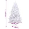 vidaXL Artificial Hinged Christmas Tree with Stand White 240 cm