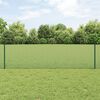 vidaXL Fence with Post Green 0.6 x 25 m Steel and PVC