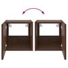 vidaXL TV Wall Cabinets with LED Lights 2 pcs Brown Oak 30.5x35x30 cm