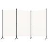 vidaXL 3-Panel Room Divider White 260x180 cm Fabric