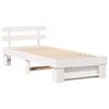 vidaXL Bed Frame with Headboard White 80 x 200 cm Solid Pine Wood
