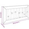 vidaXL Hanger Brown 50 x 11 x 25 cm Solid Mahogany Wood