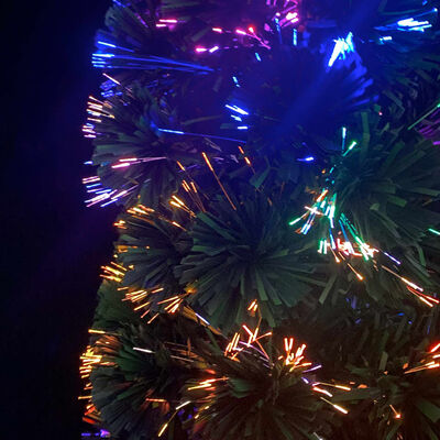 vidaXL Artificial Slim Christmas Tree with Stand 180 cm Fibre Optic