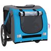 vidaXL Pet Bike Trailer Blue and Grey Oxford Fabric and Iron
