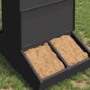 vidaXL Pig Feeder Black 82 x 51 x 91.5 cm Cold-Rolled Steel