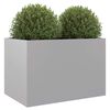 vidaXL Planter Silver 62x40x39 cm Galvanised Steel