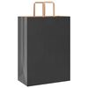 vidaXL Paper Bags 250 pcs with Handles Black 32x17x44 cm