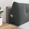 vidaXL Back Pillow Dark Grey 100 x 24 x 50 cm Fabric