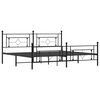 vidaXL Metal Bed Frame without Mattress with Footboard Black 200x200cm