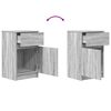vidaXL Bedside Cabinets 2 pcs Grey Sonoma 39x35x65 cm Engineered Wood