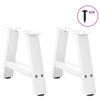vidaXL Coffee Table Legs A-Shaped 2 pcs White&nbsp;40x(30-31) cm Steel
