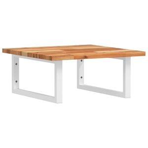 vidaXL Basin Shelf Wall Mounted Steel and Solid Wood Acacia