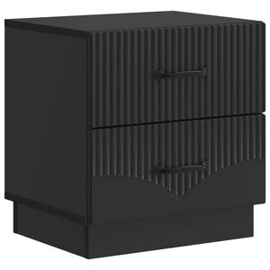 vidaXL Bedside Cabinet Black 43 x 34.5 x 44.5 cm Engineered Wood