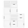vidaXL Side Cabinets 5 pcs "ODDA" White 40x24x79 cm Solid Wood Pine