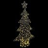 vidaXL Christmas Tree with 160 LEDs Warm white 150 cm Rattan